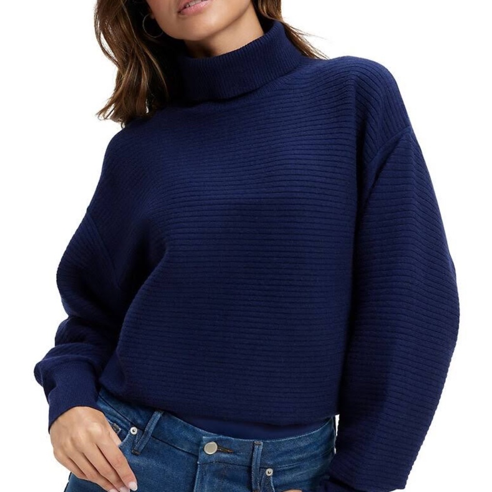 Good American Wide Rib Turtleneck Sweater